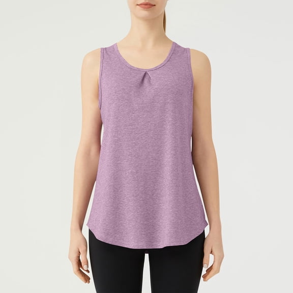 Pejock Women's Workout Tank Tops, UPF50  Breathable Running Shirts, Sleeveless Yoga Tops (No Built-in Bra), Lightweight Quick-Dry, Wear with Sports Bra, Athletic Performance Gym Wear