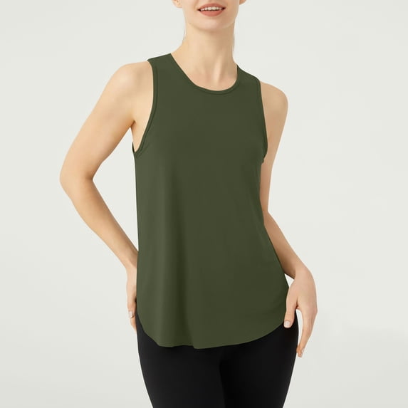 Pejock Women's Workout Tank Tops, UPF50+ Breathable Running Shirts, Sleeveless Yoga Tops (No Built-in Bra), Lightweight Quick-Dry, Wear with Sports Bra, Athletic Performance Gym Wear