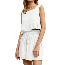 Sexy Simplicity Solid Draw String V Neck Sleeveless Two Pieces Sexy Simplicity Solid Draw String V Neck Sleeveless Two Pieces