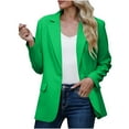 thumbnail image 1 of Pejock Womens Casual Long Sleeve Lapel Button Slim Work Office Blazer Jacket, 1 of 8