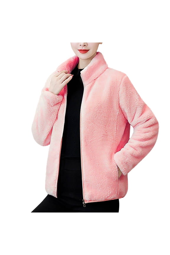 Womens Fashion Winter Coat Sherpa Fleece Shearling Oversized Trendy Jackets Warm Outerwear