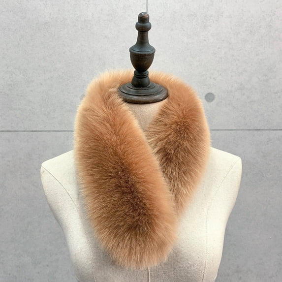 Holiday Gifts Saving! Pejock Womens Faux Fur Scarves Winter Faux Fur Neck Warmer Scarf Cold Weather Knitted Fuzzy Fluffy Rectangle Faux Furry Wrap Warm Soft Cozy