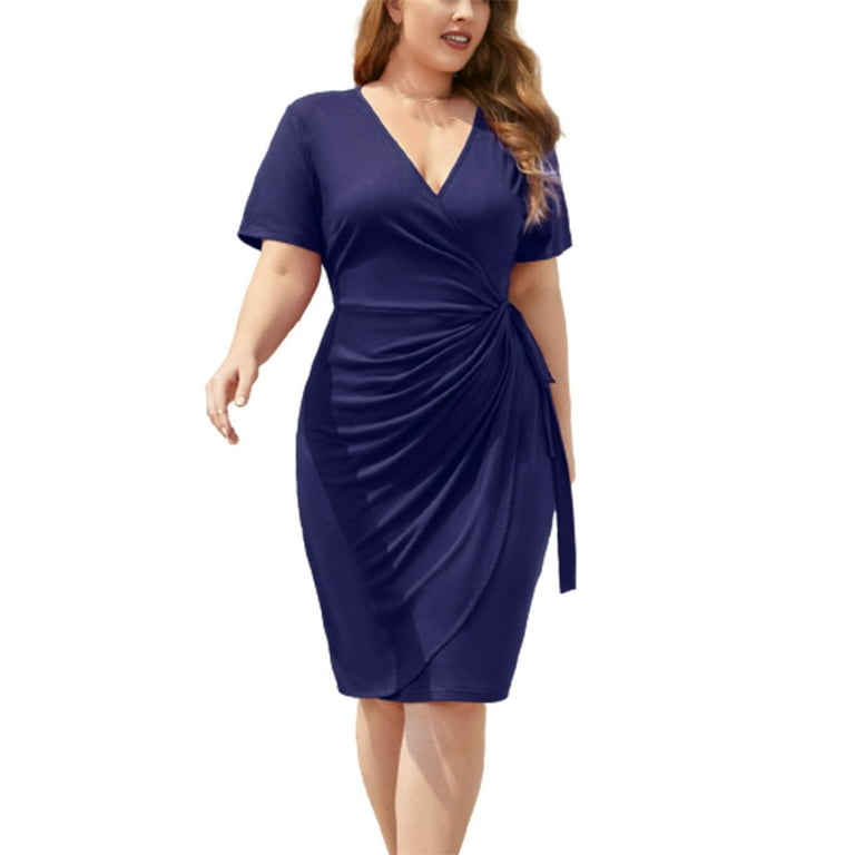 https://i5.walmartimages.com/seo/Pejock-Work-Party-Formal-Dress-for-Women-2023-Casual-Sexy-V-Neck-Short-Sleeve-Loose-Solid-Plus-Size-Dress-Blue-XXL-US-Size-12_f9fe7c9d-425a-45a4-a15f-cfc3e4405cd4.57bb392e014167f76fcc6e06a7ad15a4.jpeg?odnHeight=768&odnWidth=768&odnBg=FFFFFF