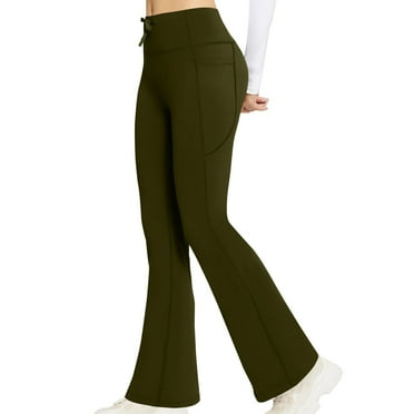 Pejock Yoga Pants for Women High Waisted Leggings Tummy Control Workout Sports Running Athletic Wide Leg Pants with Pockets
