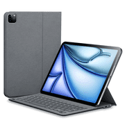 Pekarejue Folio Keyboard Case Compatible with iPad Air 11-inch M2 M3 M4, iPad Pro 11 inch 1st,2nd,3rd,4th Gen, iPad Air 5th,4th Gen, Ultra Lightweight & Magnetic Folio Cover, Adjustable Angle, Gray