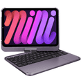 thumbnail image 1 of Pekarejue Keyboard Case Compatible with iPad Mini 7th Generation 2024 (A17 Pro) / iPad Mini 6th Gen 8.3 Inch 2021: 360 Degree Rotatable Cover Multi-Touch Trackpad RGB Backlit Metallic Purple, 1 of 6