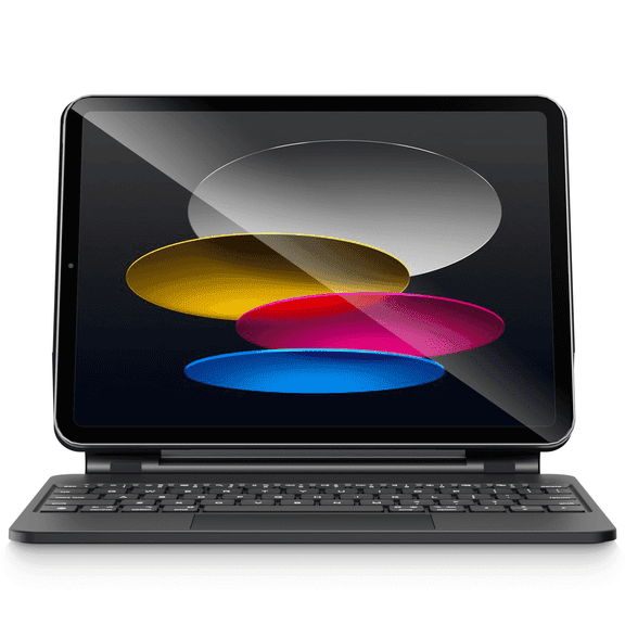 Pekarejue Magic Keyboard Case Compatible with 2025 iPad 11th A16 & iPad 10th Generation 10.9-inch: Wireless Magnetic Floating, Multi-Touch Trackpad, RGB Backlit, Function Row, Floating Stand, Black