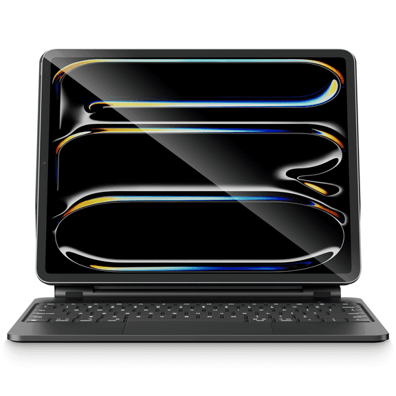 Pekarejue Magic Keyboard Case Compatible with iPad Pro 13-inch (M4) 2024: Smart Multi-Touch Trackpad, RGB Backlit, Function Row, Black