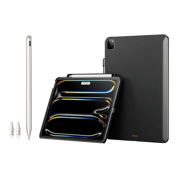 Pekarejue Magnetic Case with Pencil Holder + Stylus Pen Compatible with iPad Pro 13-inch M4 2024