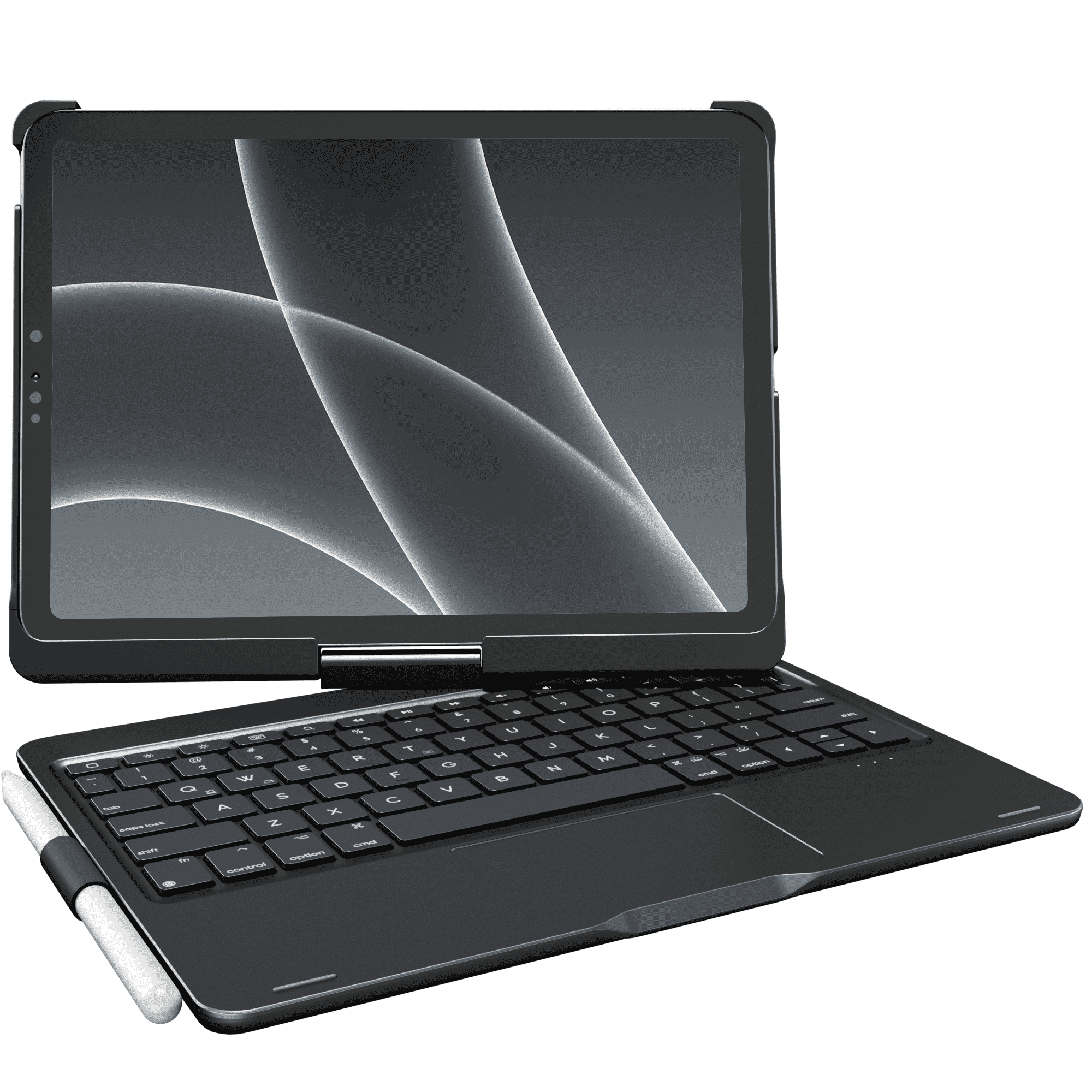 pekarejue Wireless Keyboard Case Compatible with Apple iPad Air 11-inch (M3 M4 M2) & iPad Air 5th 4th & iPad Pro 11-inch (4th-1st Gen): Rotatable Pencil Holder Trackpad Backlit