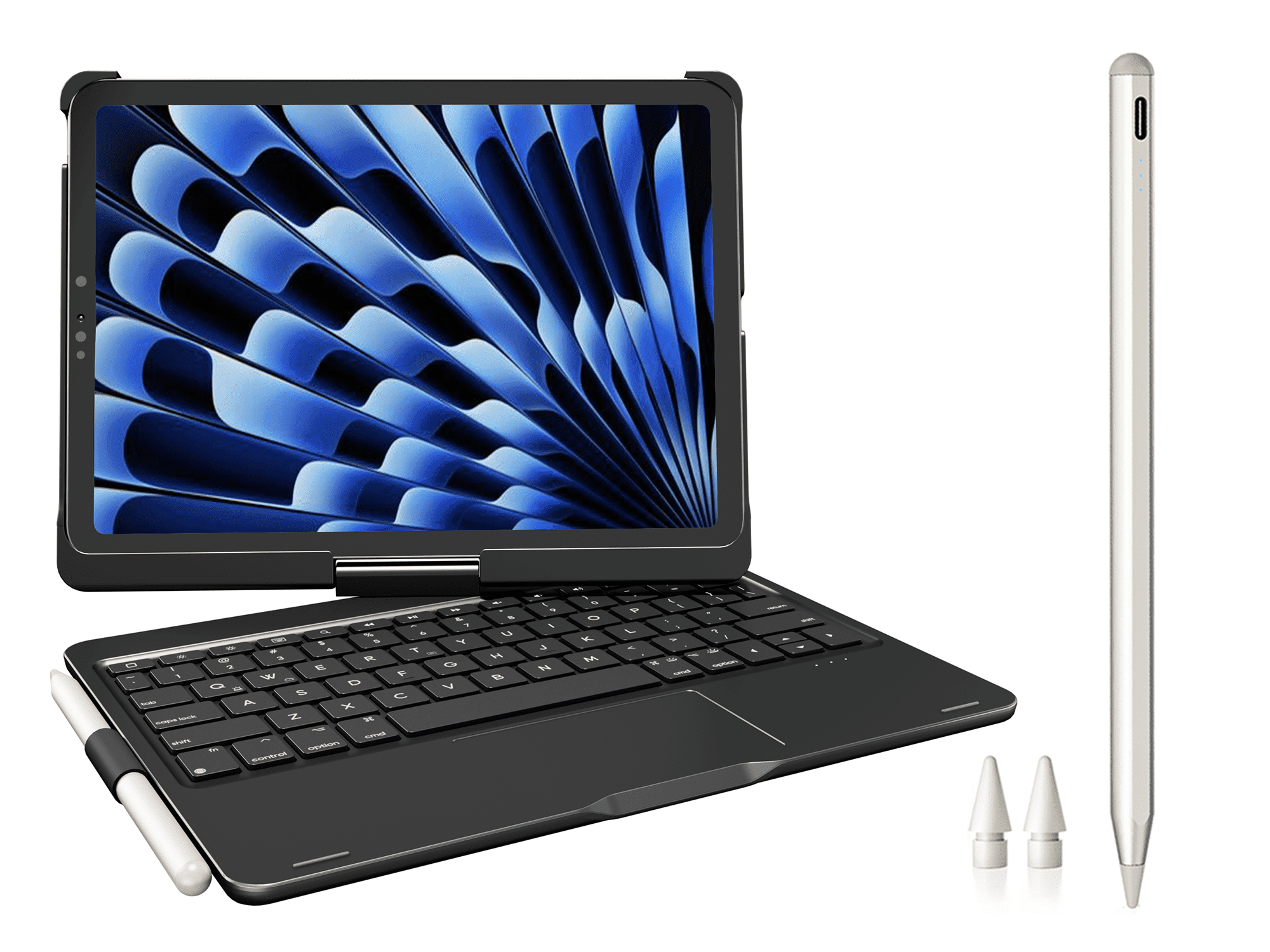 Pekarejue Wireless Keyboard Case + Stylus Pen Compatible with iPad 10th 11th A16, iPad Air 11-inch M4 M3 M2, iPad Air 5th-4th & iPad Pro 11 inch (2018-2022), Black