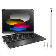 Pekarejue Wireless Keyboard Case with Trackpad + Stylus Pen Compatible with Apple iPad 11th A16 2025 & iPad 10th Generation 2022 10.9-inch, Black