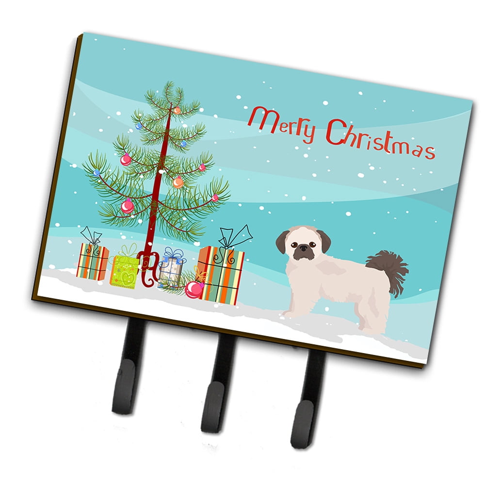 Pekeapoo Christmas Tree Leash or Key Holder