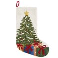 thumbnail image 1 of Peking 31AV765MC 12 x 20 in. x mas Tree & Presents Hook Stocking with 100 Percent Wool & Cotton, 1 of 1