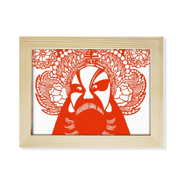 Peking China Head Pattern Desktop Photo Frame Picture Art Decoration Painting 6x8 inch