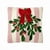 Peking Handicraft 31AV638C14SQ 14 x 14 in. Pink Stripe Mistletoe with Ribbon Poly Fill Hook Pillow, Multi Color