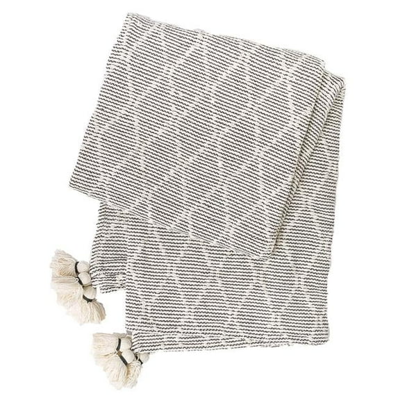 Peking Handicraft 21PK989C5060 50 x 60 in. Cecilia Coal Throw Blanket