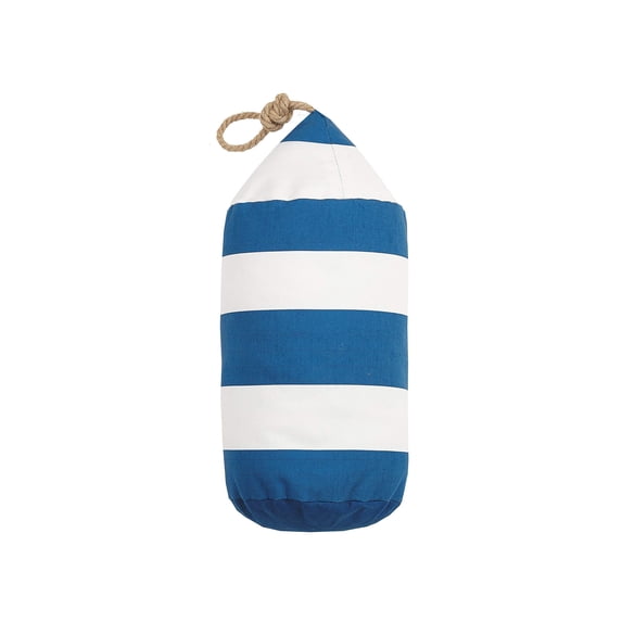 Peking Handicraft 24KN230C7OB Navy White Buoy Shaped Printed Pillow Cotton Canvas,14.5 x 7 inch