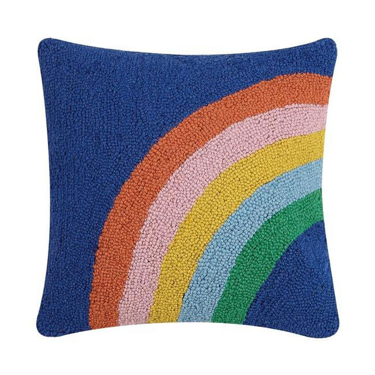 Peking Handicraft 30APS05C16SQ 16 in. Rainbow Hook Pillow Multi Color