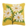 thumbnail image 1 of Peking Handicraft 30JES1592C10SQ Daisy Hook Pillow, 10-inch Square, Wool and Cotton, 1 of 1