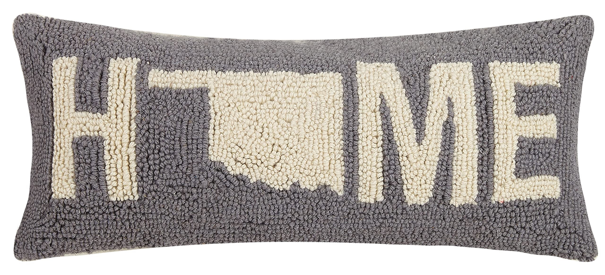 Gray and Off-White Cotton Wool Space Theme Throw Pillow
