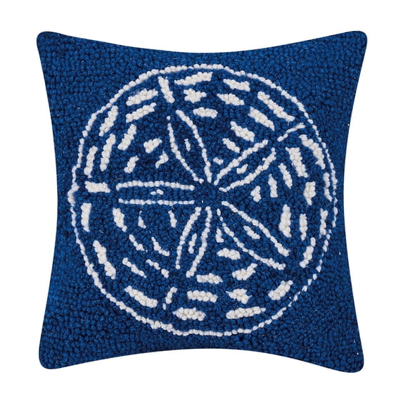 Peking Handicraft Sand Dollar Polyfill Hook Throw Pillow, 10-inch Square, Home Decoration