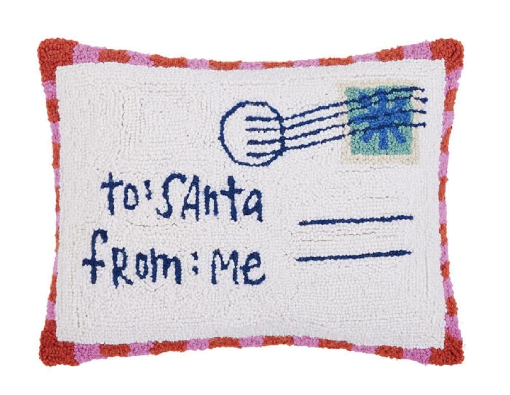 Dear Santa Rectangular Christmas Hook Throw Pillow