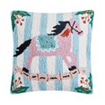 thumbnail image 1 of Peking Handicraft 31AV108C16SQ 16 x 16 in. Holly Stripe Horse Poly Fill Hook Pillow, Multi Color, 1 of 1