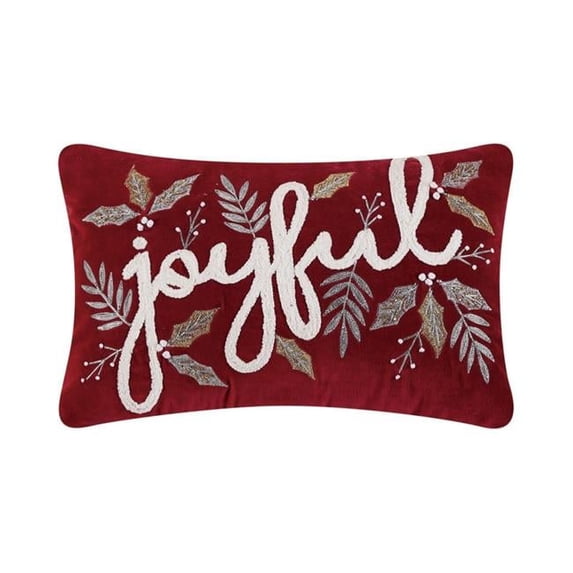 Peking Handicraft 31DD28C18OB 12 x 18 in. Gilded Joyful Embroidered Decorative Pillow
