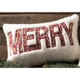 thumbnail image 1 of Peking Handicraft 31GY1728C16OB 9 x 16 in. Kate Nelligan Merry Sherpa Embroidered Applique Pillow, Multi Color - Pack of 2, 1 of 1