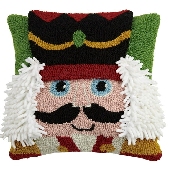 Peking Handicraft Nutcracker Hook Throw Pillow, Multicolored