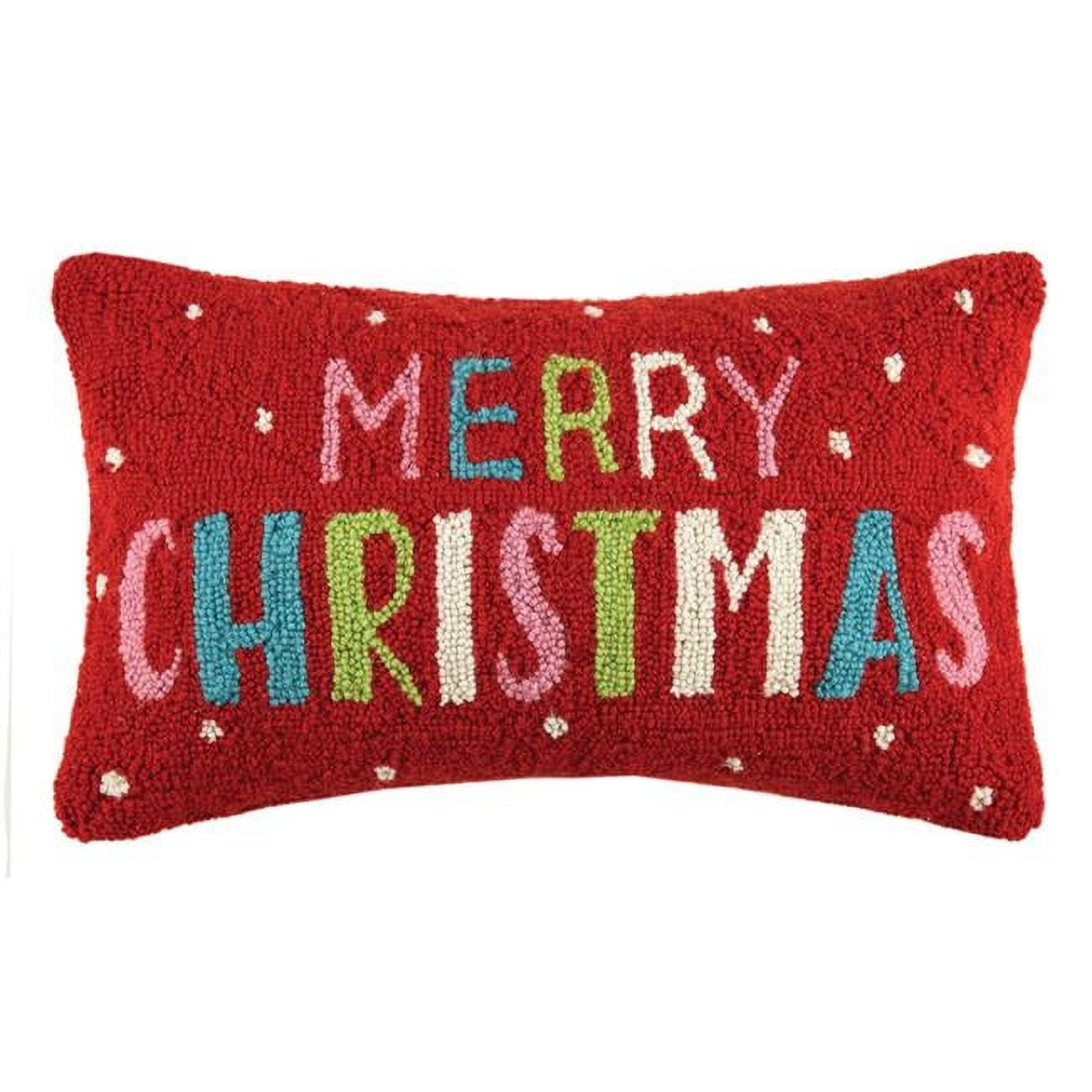 Multi Merry Christmas Pillow by Peking Handicraft