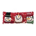thumbnail image 1 of Peking Handicraft 31JSS29CC24OB Three Snowmen Hook Throw Pillow, 24-inch Length, Wool and Cotton, 1 of 1