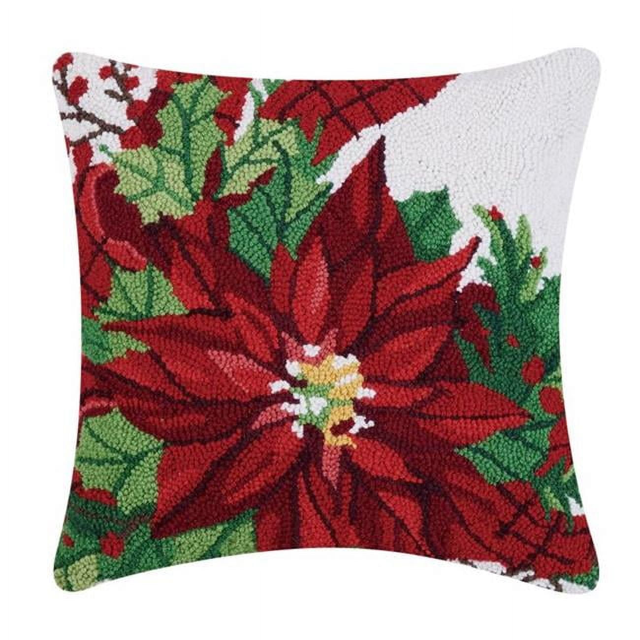 Peking Handicraft Poinsettia Pillow
