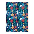 thumbnail image 1 of Peking Handicraft 31APS250C5070 50 x 70 in. Holiday Icons Printed Plush Throw Blanket, Multi Color, 1 of 1