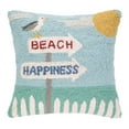 thumbnail image 1 of Peking Handicraft Beach Happiness Seagull Hook Pillow, 16 by 16-Inch, 1 of 1
