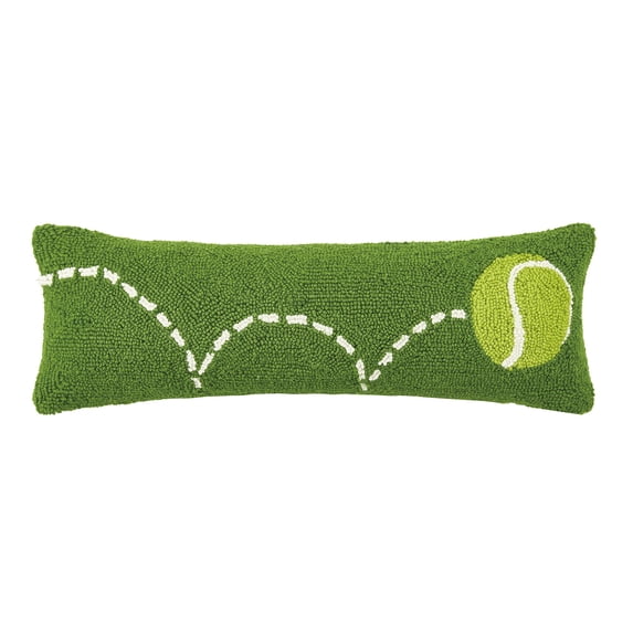 Peking Handicraft Bouncing Tennis Hook Pillow, Green
