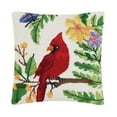 thumbnail image 1 of Peking Handicraft Cardinal Poly Fill Hook Throw Pillow, 16-inch Square, Home Decoration, 1 of 1