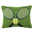 thumbnail image 1 of Peking Handicraft Crossed Tennis Racquets Hook, 14x18 Throw Pillow, 1 of 1