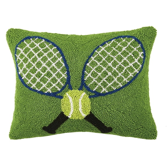 Peking Handicraft Crossed Tennis Racquets Hook, 14x18 Throw Pillow