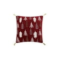 thumbnail image 1 of Peking Handicraft Gilded Trees Pillow, 16-inch Length, Cotton Velvet, Canvas, Christmas, Home D√©cor, Holiday Tradition, 1 of 1