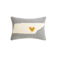 thumbnail image 1 of Peking Handicraft Heart in Tennessee Polyfill Hook Throw Pillow, 18-inch Length, Wool and Poly Velvet, Home Decoration, 1 of 1