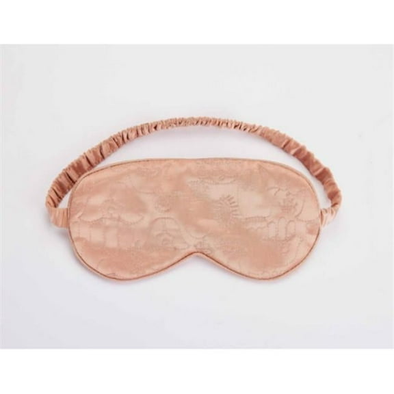 Peking Handicraft JBL71 8 x 4 in. Hamsa Peach Embroidered Quilted Eyemask