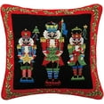 thumbnail image 1 of Peking Handicraft Nutcracker Pageantry Needlepoint Christmas Pillow 16x16 Inch, 1 Each, 1 of 1