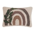 thumbnail image 1 of Peking Handicraft Rainbow and Leaves, Hook Pillow, Wool and Poly Velvet, 1 of 1