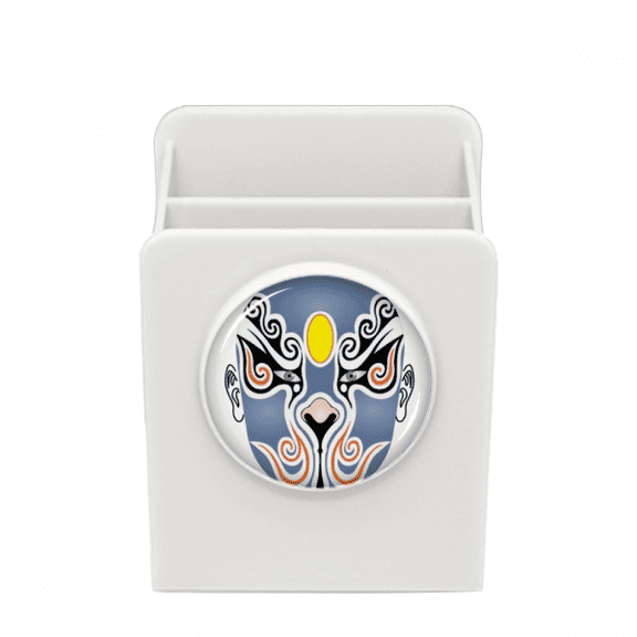 Peking Opera Head Colorful Baizitu Desk Pencil Holder Cup Pen Organizer