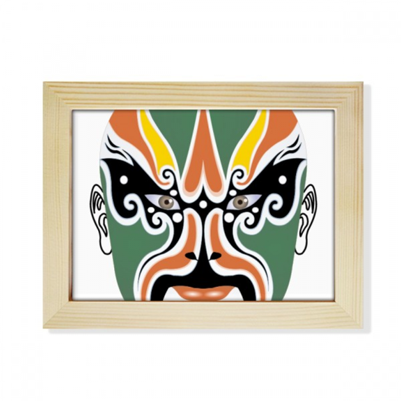Peking Opera Head Colorful Chengyaojin Desktop Photo Frame Picture Art Decoration Painting 6x8 inch