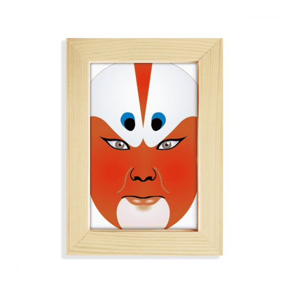 Peking Opera Head Colorful Qunyinghui Desktop Display Photo Frame Picture Art Painting 5x7 inch