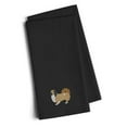 thumbnail image 1 of Pekingese Black Embroidered Towel Set of 2, 1 of 1