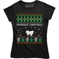 thumbnail image 1 of Pekingese Christmas Funny Animal Lover Xmas Gift Women's Ugly T-Shirt, 1 of 4